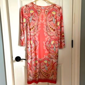 London Times spring dress. 3/4 length sleeves.